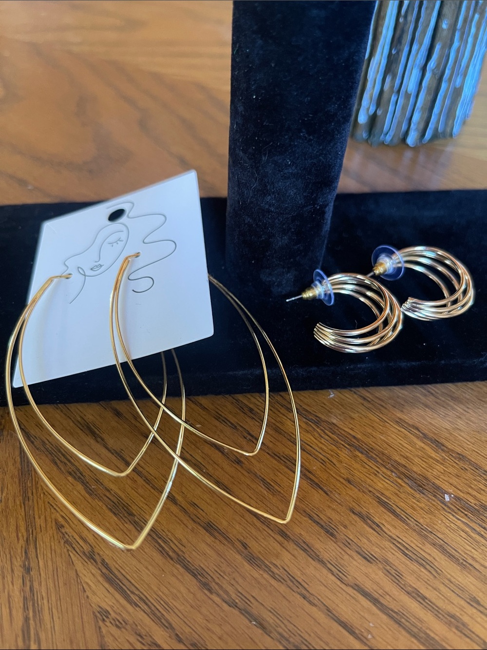 Gold Layered Hoop Earrings - Elegant Double-Loop Design